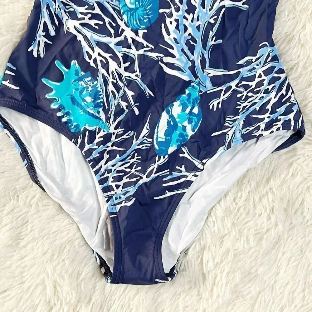 J . McLaughlin Miki One Piece Halter Swimsuit NWT Size 8